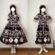 Miss Point Cat Rose Tea Open Front Deluxe Long One Piece(Reservation/Full Payment Without Shipping)